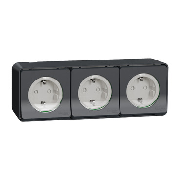 SCH MUREVA PRIZA TRIPLA 2P+EFARA SURUB PT ALB MUR36038