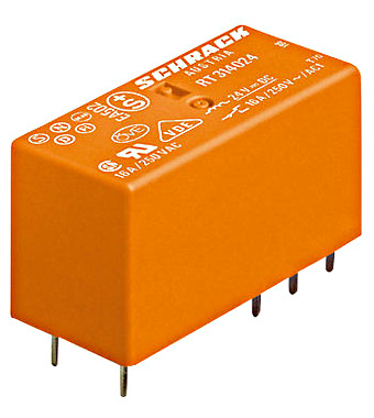 SCHRACK RELEU SERIA RT 8A, 24VDC, 2CC PINI LA 5MM
