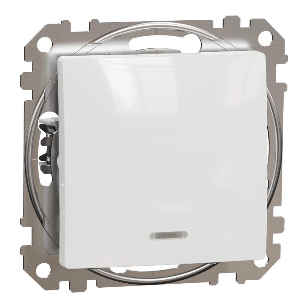 SEDNA DESIGN INTRERUPATOR CU LED SONERIE 10A ALB SDD111111L