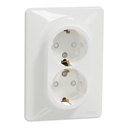 SEDNA DESIGN PRIZA DUBLA 2P+E OBT ALB SDD311221