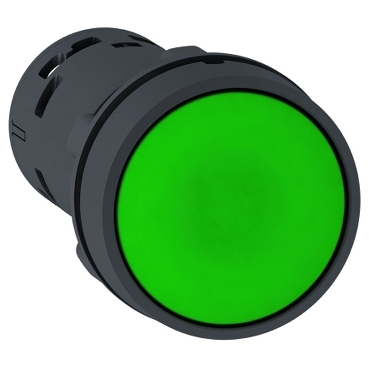 SCH BUTON VERDE PLASTIC 1NO 3A XB7NA31
