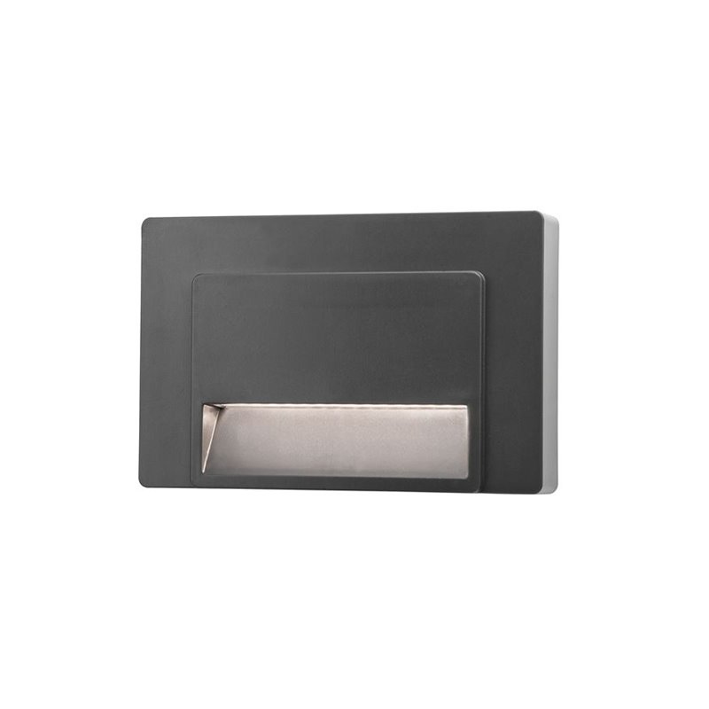 APLICA PERETE EXTERIOR NOVA LUCE GRI LED 3000K 1,2W GOLM IP65