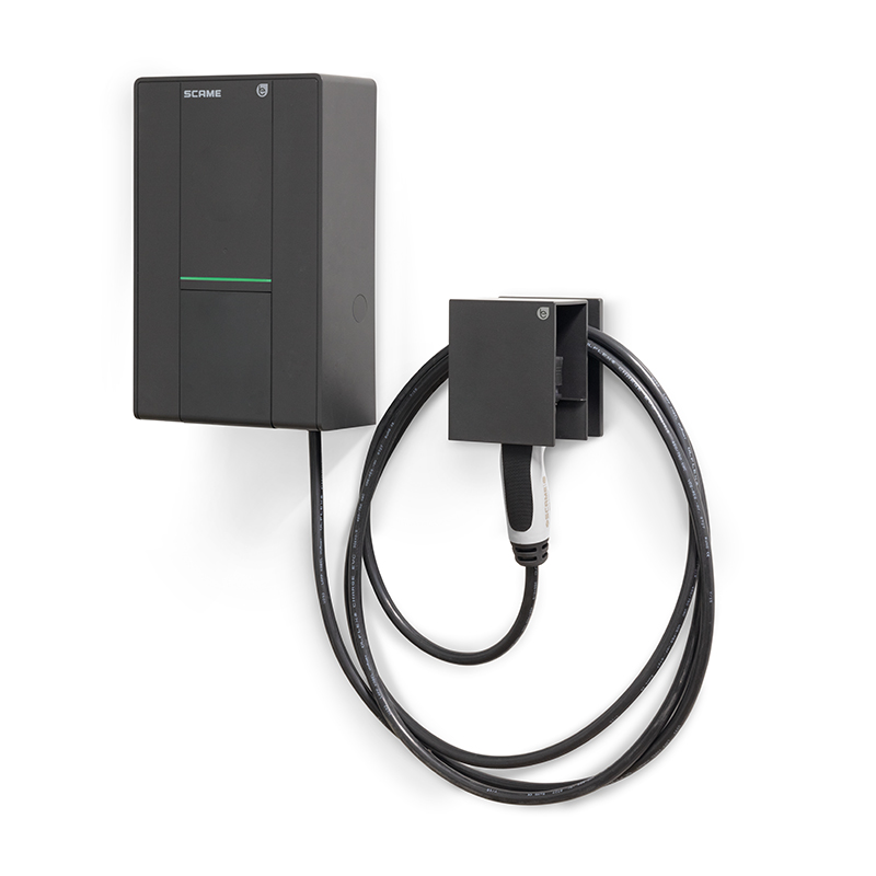 SCAME STATIE INCARCARE WALLBOX T2 22kW 32A 400V 3P+N+E IP55 IK10 + CABLU 5 ml + PRIZA T2 APP 205.W119-U