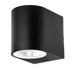 [7508 VT-7651] CIL ARH APLICA 1xGU10 ROTUNDA NEAGRA IP44 VT