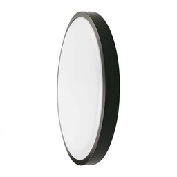[7670] CIL PLAFONIERA SENZOR IP44 4000K 24W 2400 lm ROTUNDA D:225x65mm NEAGRA