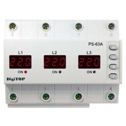 [PS-63A] DIGITOP RELEU COMUTATOR AUTO DE FAZA SI PROT TENSIUNE 380V PS-63A