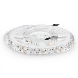 [212120 VT-5050 60-IP20-N] LED BANDA 12V IP20 RGB 7W 900 lm/m (5ml/rola)