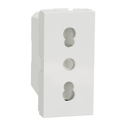 [NU302318] NEW UNICA 1M PRIZA ITALIANA 16A 2P+E, ALB NU302318