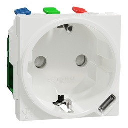 [NU301718] NEW UNICA 2M PRIZA  2P+E + USB C 10.5W ALB NU301718