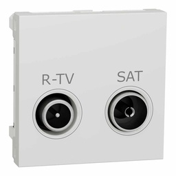 [NU345618] NEW UNICA 2M PRIZA R-TV/SAT INTERMEDIARA  ALB NU345618
