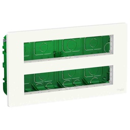 [NU171020] NEW UNICA DOZA ST+PLACA+SUPORT 2x10 MODULE ALB ANTIBACTERIAN NU171020