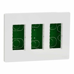 [NU173418] NEW UNICA DOZA ST+PLACA+SUPORT 3x4 MODULE VERTICAL ALB NU173418