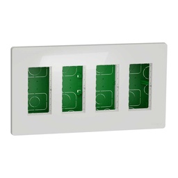 [NU174418] NEW UNICA DOZA ST+PLACA+SUPORT 4x4 MODULE VERTICAL ALB NU174418