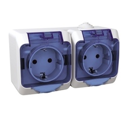 [WDE000525] SCHC PRIZA DUBLA CU CAPAC PT IP44 WDE000525 include TV 0.05 lei