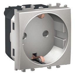 [LMR5210004] STYL ARGINTIU 2M PRIZA 2P+E, OBTURATOARE LMR5210004