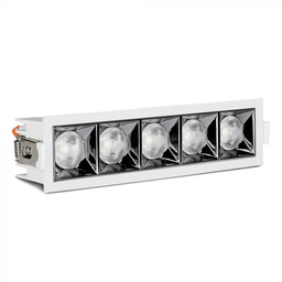 [981 VT-2-21] ZDOWNLIGHT CU LED 20W(5x4W) 2700K 1600 lm 210x54x47 mm ALB