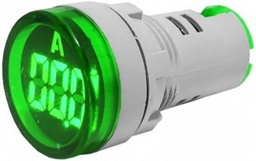 [32-3802] AMPERMETRU DIGITAL 100A 380V IP65 VERDE D=22 mm