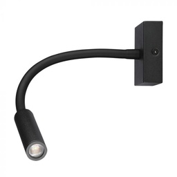 [1485 VT-2903] CIL INTERIOR APLICA LED 3000K 3W 180 lm D:80x80x25mm NEAGRA VT