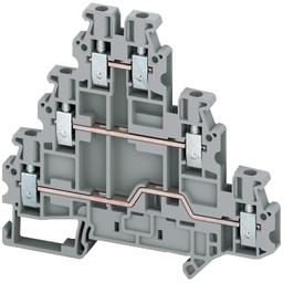 [NSYTRV26T] SCH CLEMA CU SURUB, 3ETAJE,6PT, 2,5MM˛, GRI NSYTRV26T
